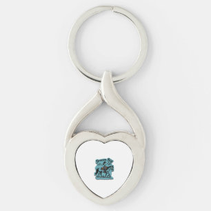 Dream Big- Cowgirl Riding Horse Key Ring