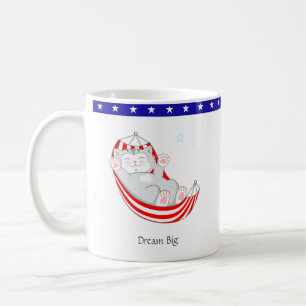Dream Big Cute Kitty Cat Coffee Mug