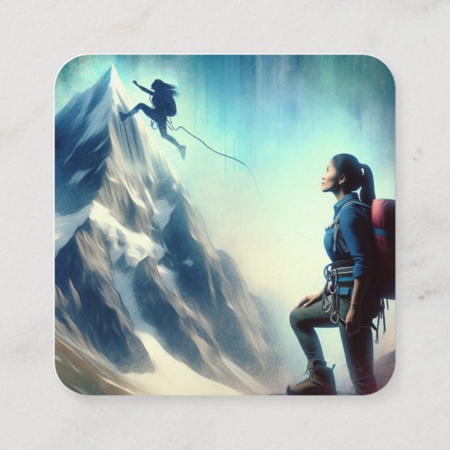 "Dream Big, Dare to Fail" Sticker Square Business Card (Back)