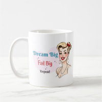 Dream Big Demotivational Funny Retro Pinup