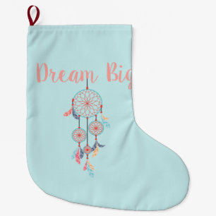 Dream Big Dreamcatcher Bohemian Dream Catcher Large Christmas Stocking
