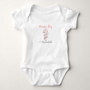 Dream Big Dreamcatcher Dream Catcher in Peach Baby Bodysuit