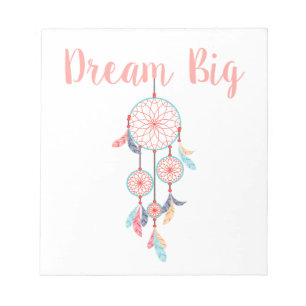 Dream Big Dreamcatcher Dream Catcher in Peach Notepad