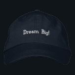 Dream Big! Embroidered Navy Cotton Adjustable Cap<br><div class="desc">This navy cotton cap from Alternative Apparel offers a sleek, classic design with a comfortable, adjustable fit. The Basic Adjustable Cap style ensures versatility and durability, making it perfect for everyday wear. Key Features: Material: 100% Cotton Colour: Navy blue Style: Basic Adjustable Cap Fit: Adjustable with a buckle closure for...</div>