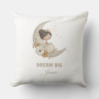 Dream Big Fairy Moon Child – Personalised Name Cushion