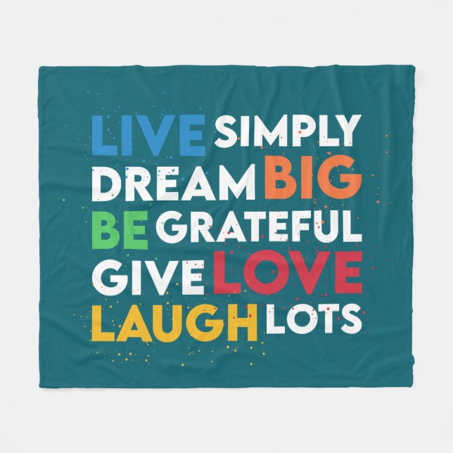Dream Big Fleece Blanket (Front (Horizontal))