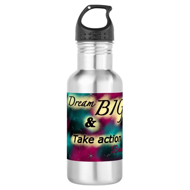 Dream big galaxy water bottle (Front)