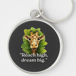 "Dream Big – Giraffe Keychain" Key Ring