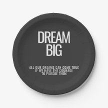 Dream Big Inspirational Paper Plate 