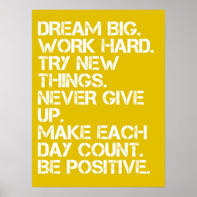 Dream Big - Inspirational Poster (Front)