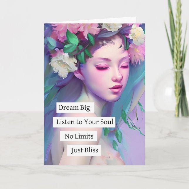 Dream Big, Inspirational Quote for Daughter Card (Front)