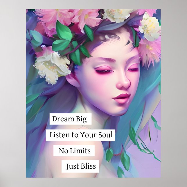 Dream Big, Inspirational Quote for Daughter Poster (Front)