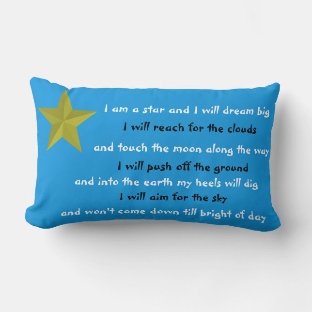 Dream big kids poem lumbar cushion (Front)