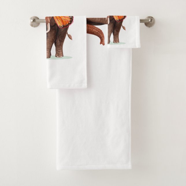 Dream Big Like An Elephant Inspirational Bath Towel Set (Insitu)