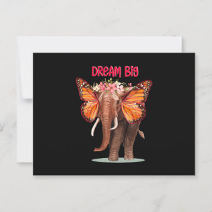 Dream Big Like An Elephant Inspirational Postcard