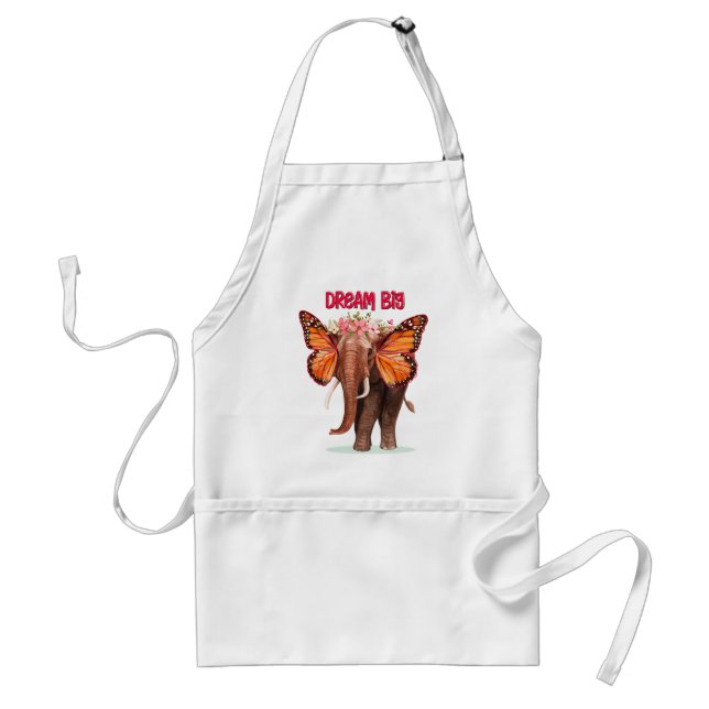 Dream Big Like An Elephant Inspirational Standard Apron (Front)