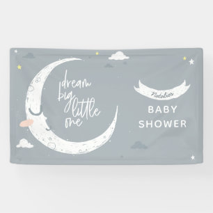 Dream big little one baby shower party banner