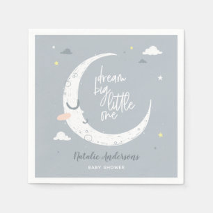 Dream big little one baby shower party napkin
