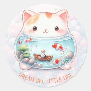 Dream Big, Little One - Cat - Classic Round Sticker