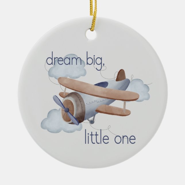 Dream Big, Little One  Ceramic Tree Decoration (Front)