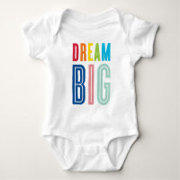 DREAM BIG LITTLE ONE cool typography bright colour