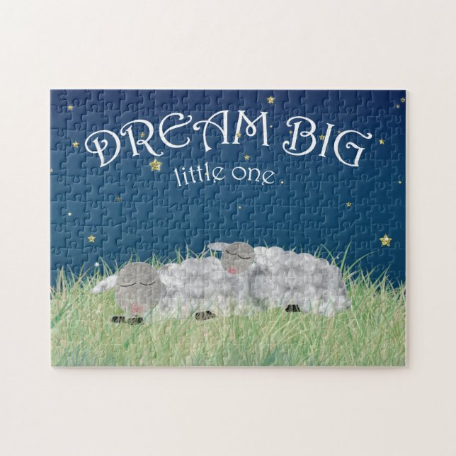 Dream Big Little One Cute Nursery Art Jigsaw Puzzle (Horizontal)