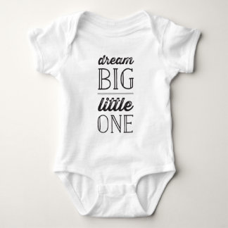 Dream Big Little One Neutral Kids Baby T-shirt Bodysuit