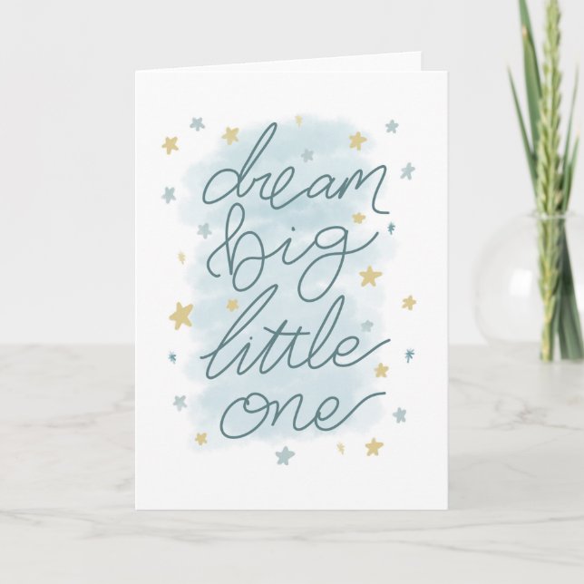 Dream Big Little One Pastel Stars Card (Front)