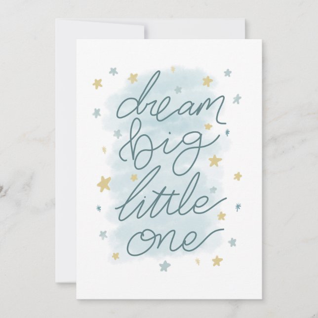 Dream Big Little One Pastel Stars Card (Front)