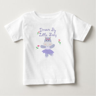 Dream Big little one Purple Hippo Ballerina Baby T-Shirt