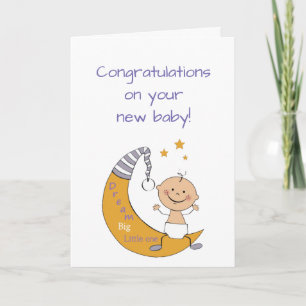 Dream Big Little One Quote Congratulations Baby Card