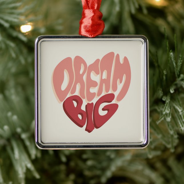 Dream Big:  Meaningful Saying for Success Metal Tree Decoration (Tree)