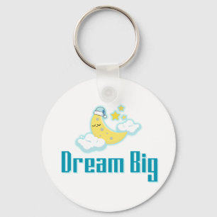 Dream Big – Minimal Aesthetic Moon & Stars Design Key Ring