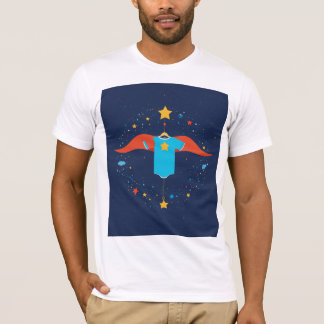"Dream Big: Minimalist Baby Mobile with Superhero T-Shirt