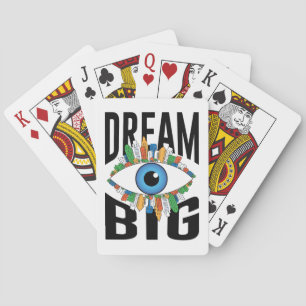 Dream Big motivational design with cityscape Playing Cards