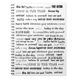 Dream Big Motivational Typography Notebook