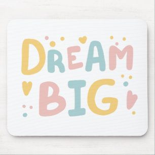 Dream Big Pastel Hearts Mouse Mat
