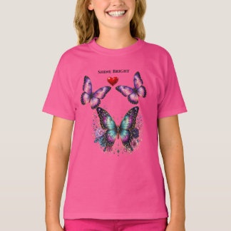 Dream Big Peacock Feather Circle kids T-Shirt