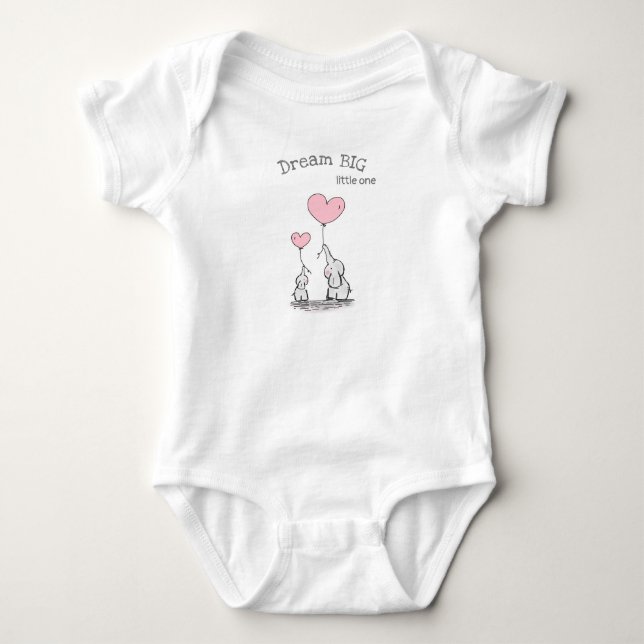Dream Big Personalised Baby Bodysuit (Front)