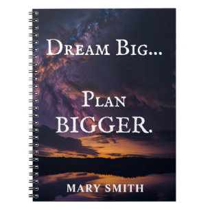 Dream Big, Plan Bigger - Night Sky Notebook