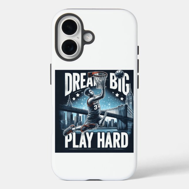 Dream Big, Play Hard Case-Mate iPhone Case (Back)