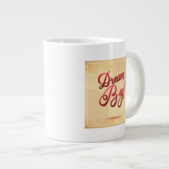 Dream Big Red Large Coffee Mug (Front Right)