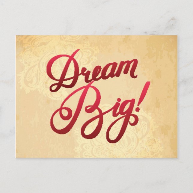 Dream Big Red Postcard (Front)