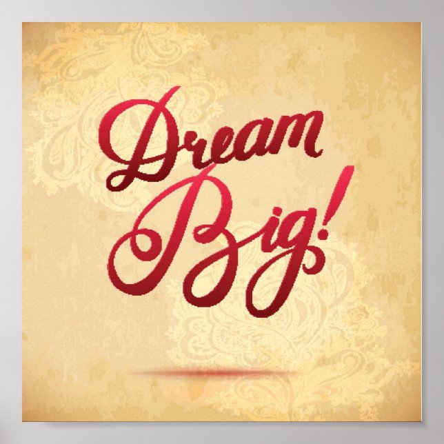 Dream Big Red Poster (Front)