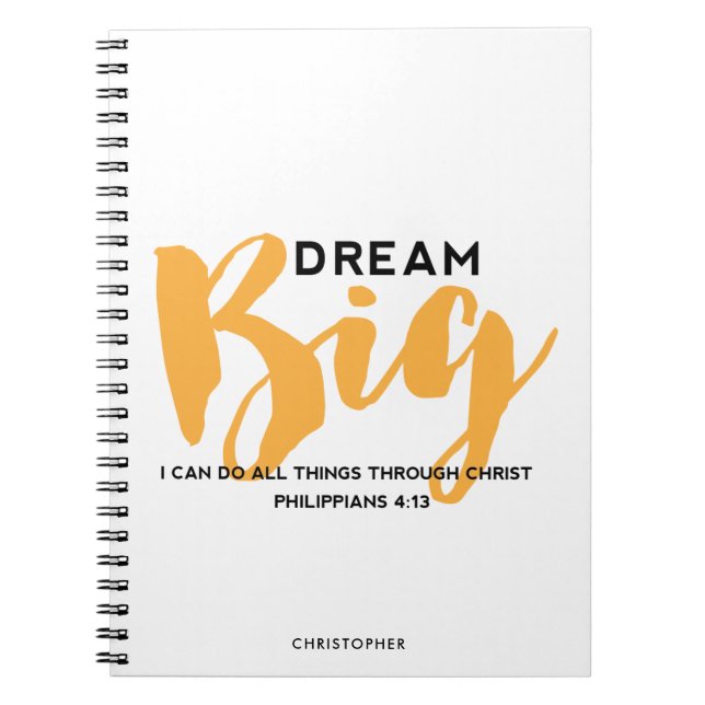 Dream Big Scripture Notebook (Front)