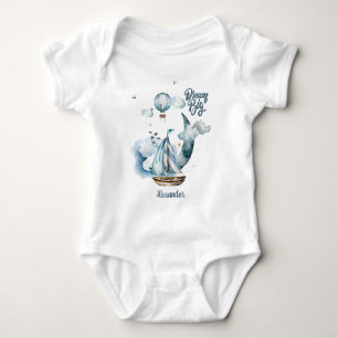 Dream Big Ship in the ocean Customisable Baby Bodysuit