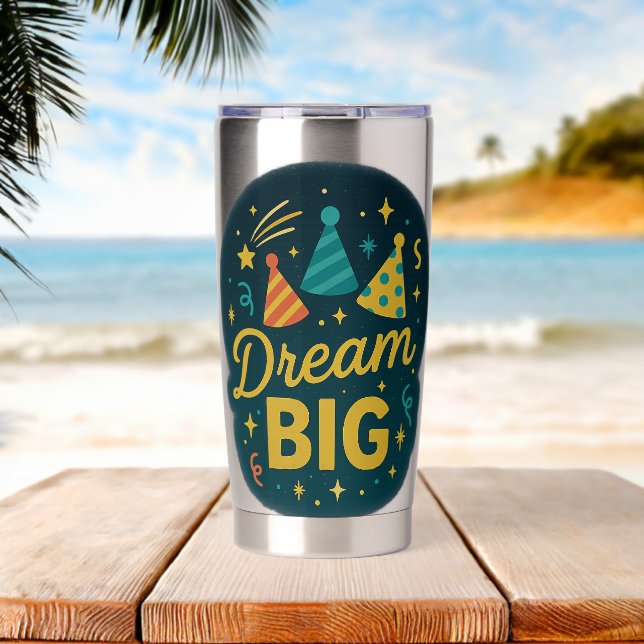 Dream Big Stars Insulated Tumbler (Beach (Rotated))