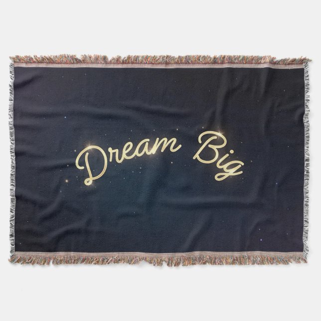 Dream big throw blanket (Front)