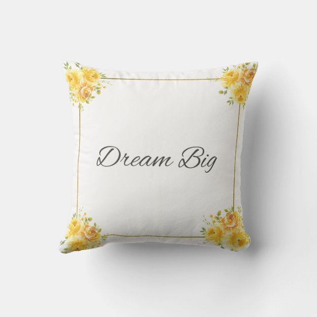 Dream Big Throw Pillow (Back)