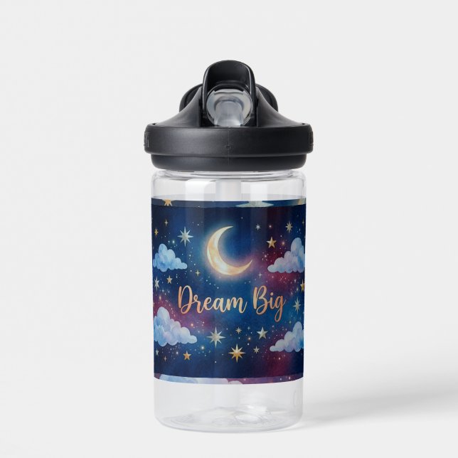 Dream Big Water Bottle Sticker 🌙 CuteWater Bottle (Front)